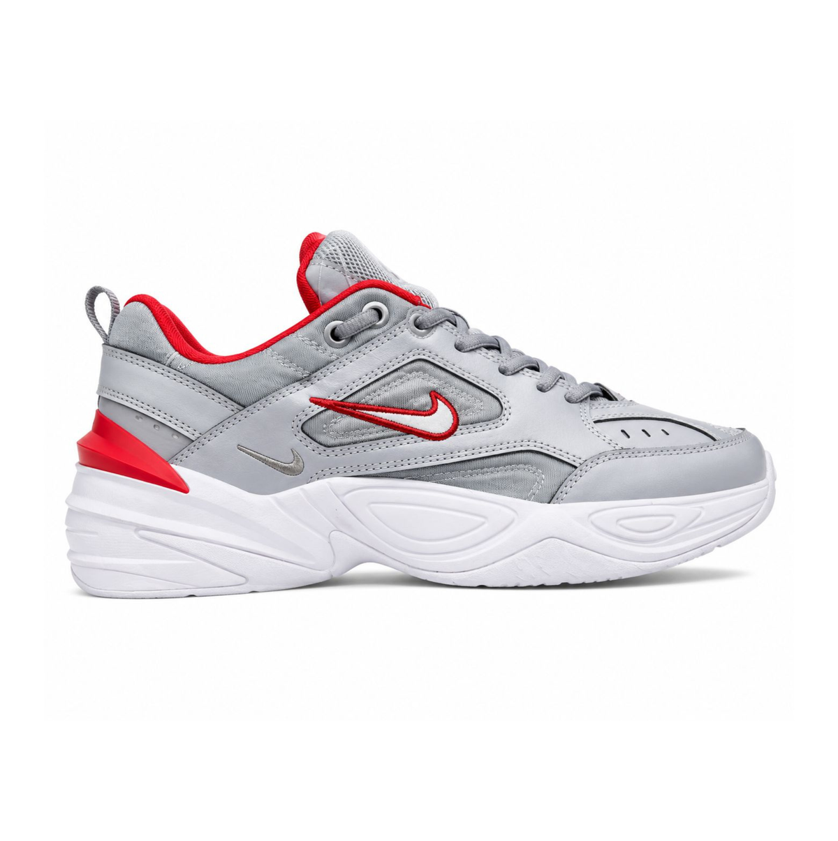 Nike M2K Tekno Metallic Silver and University Red