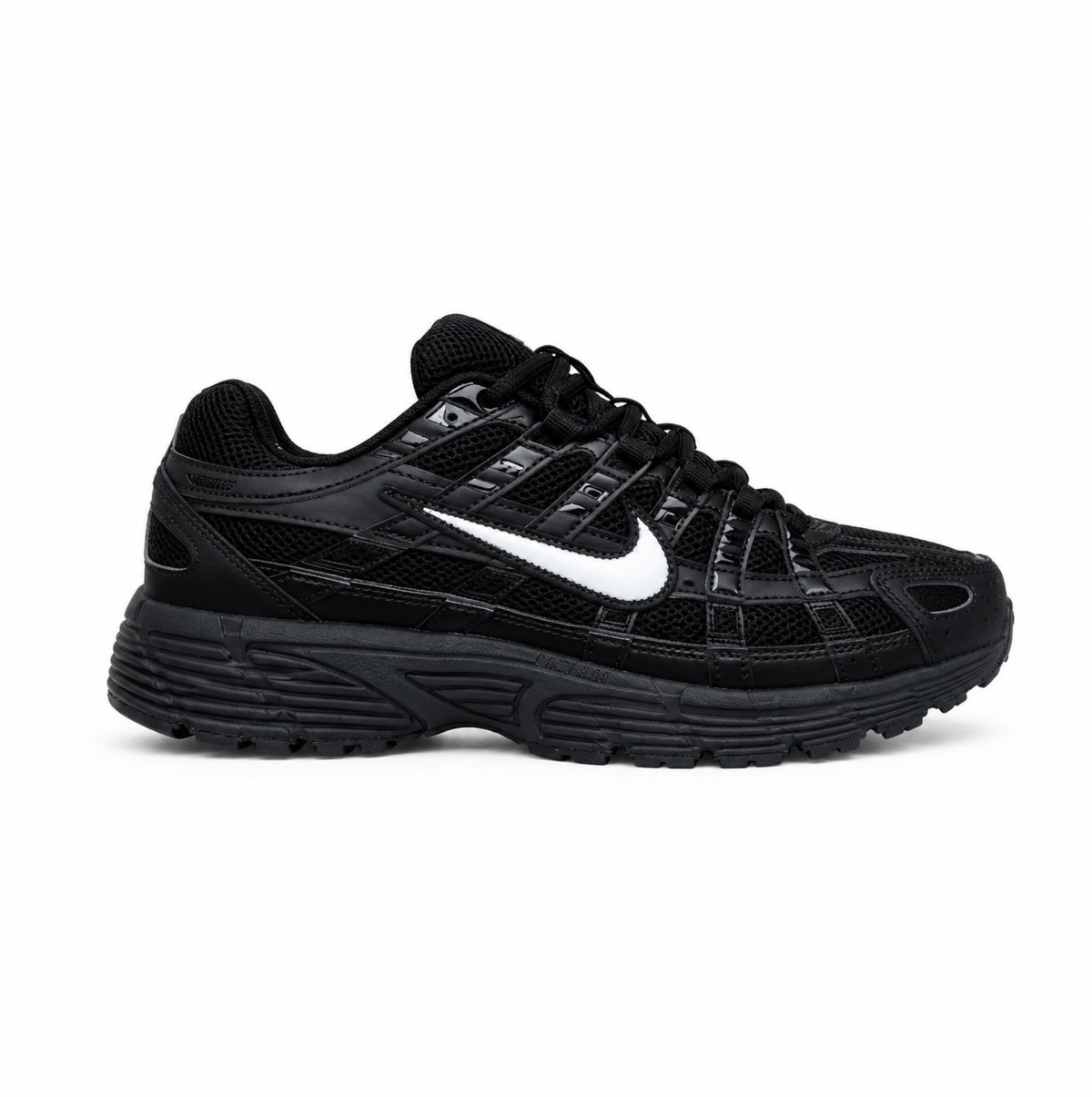 Nike P-6000 black with white Swoosh logo