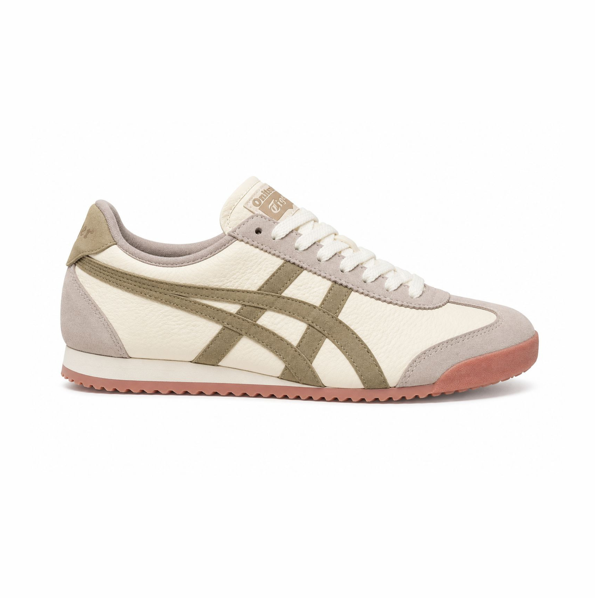 Tiger Onitsuka Mexico 66 "cream with olive green stripes"