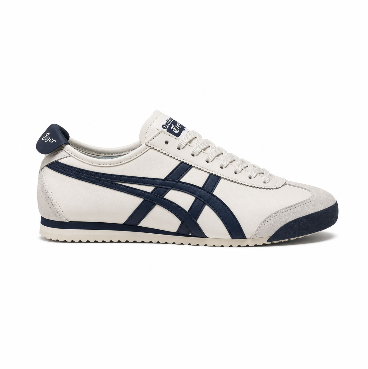 Tiger Onitsuka Mexico 66 "white navy blue side stripes"
