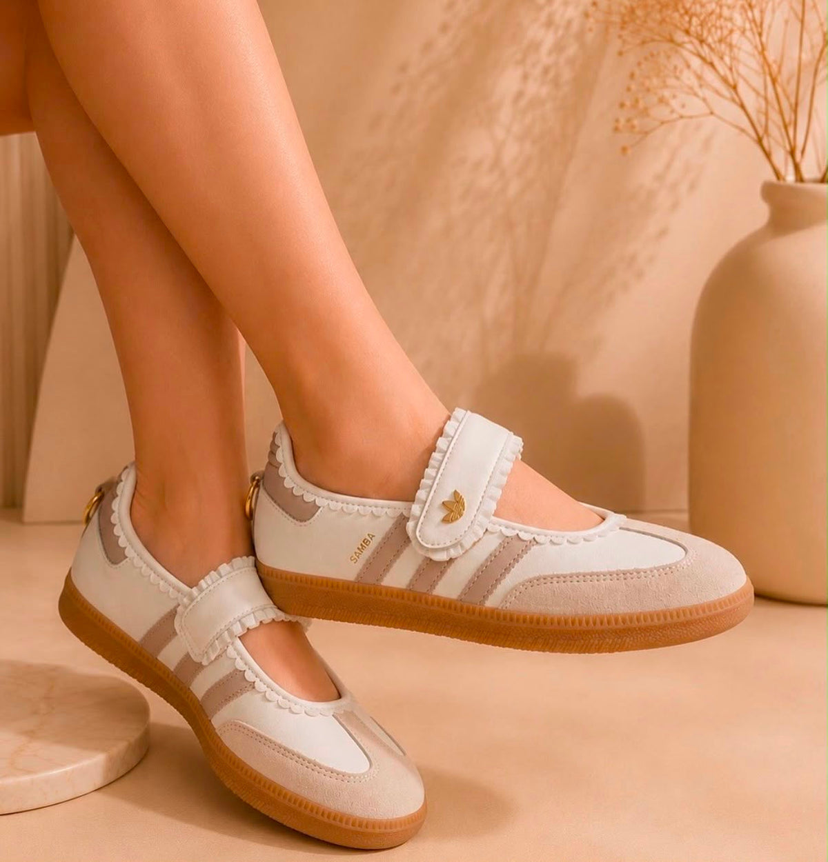 adidas Samba Jane Ruffle Pack White Pink Gum